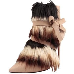 NEW CARRANO women leather stiletto bootie in brown